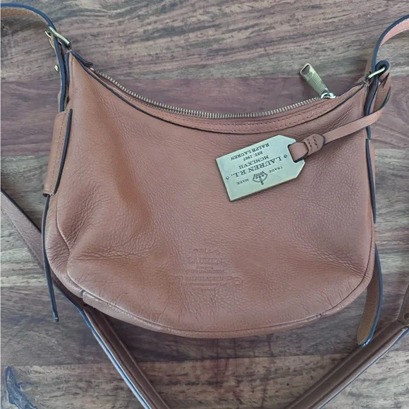 Tan Leather Crossbody Bag - Picture 1 of 5